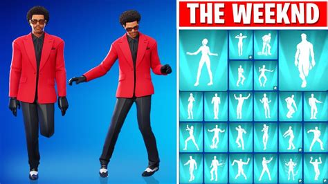 Fortnite - THE WEEKND Skin Showcase With All Icon Series Emotes! - YouTube