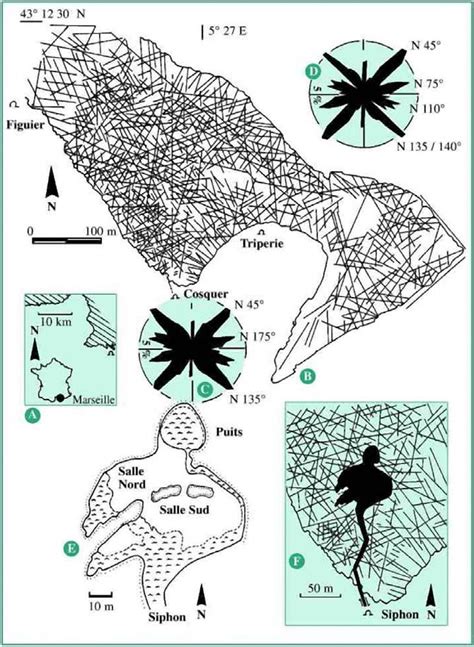 Geographic and structural location of Cosquer Cave. A = studied area... | Download Scientific ...