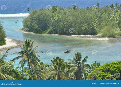 Aerial Landscape View of Muri Lagoon in Rarotonga Cook Islands Stock ...