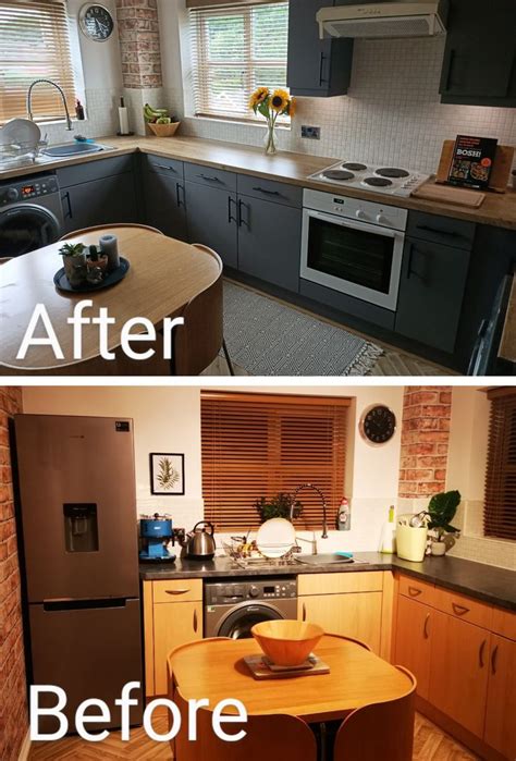 Homeku: Vinyl Wrap Kitchen Cabinets Before And After - 25 Stunning Kitchen Remodel Before And ...