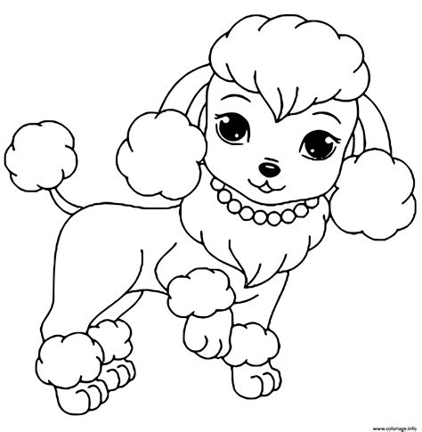 Coloriage belle chienne catellus - JeColorie.com