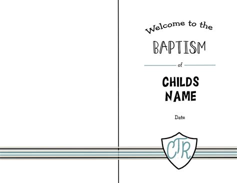 Lds Baptism Program Word Template