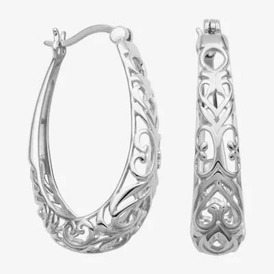 Sterling Silver 32.2mm Hoop Earrings - JCPenney