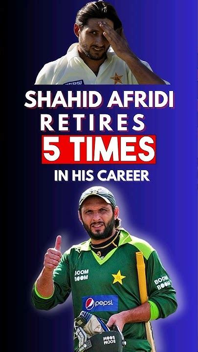 Shahid Afridi took Retirement 5 times in his career 😯😬 #shorts - YouTube