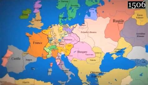 Map Of Europe: 1000 AD To Present Day