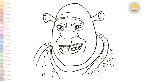 Shrek face drawing easy | How to draw Shrek face step by step | Shrek drawing tutorials - YouTube