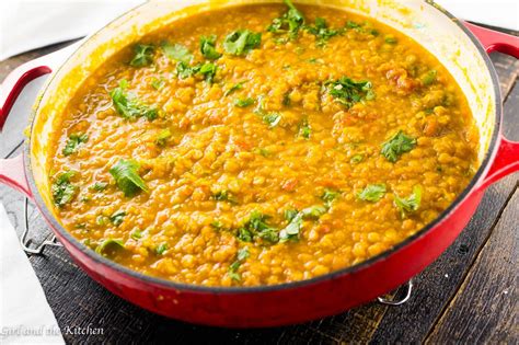 Golden Yellow Lentil Dal with Curry - Girl and the Kitchen