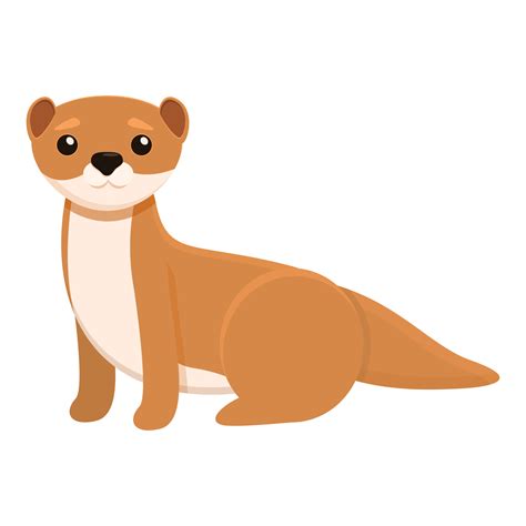 Weasel mink icon, cartoon style 14317020 Vector Art at Vecteezy