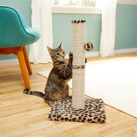 FRISCO 21-in Sisal Cat Scratching Post with Toy, Cheetah - Chewy.com