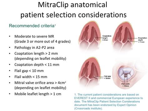 Esc patient selection for Mitraclip