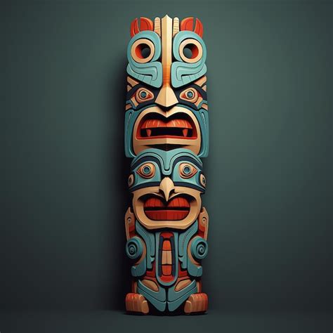 Totem illustration design | Premium AI-generated image