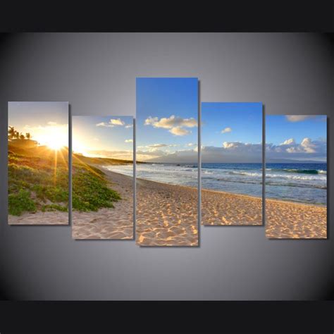 Tropical Beach Sunset Hawaii | Wall art pictures, Sunsets hawaii, Ocean ...