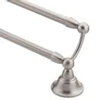 MOEN Sage 22 in. W Glass Bath Shelf in Spot Resist Brushed Nickel DN6890BN