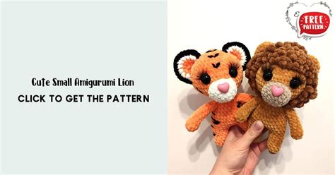 crochet Cute small amigurumi Lion free pattern - FREE Crochet Lion ...
