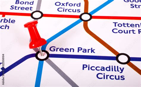 Green Park Station on a London Underground Map Stock Photo | Adobe Stock