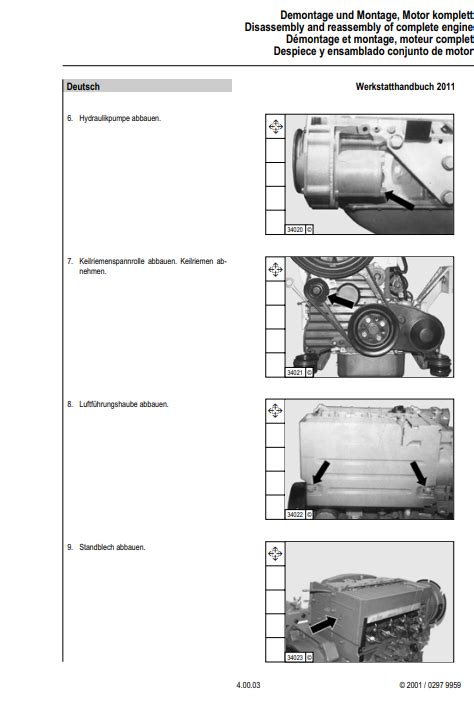 Deutz 2012 Series Spare Parts Catalogue