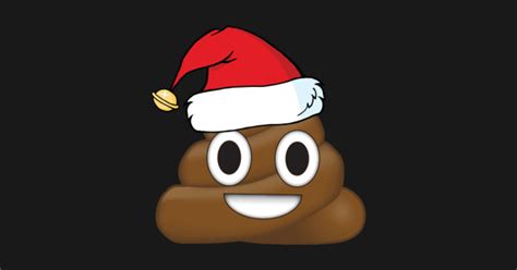 Funny Christmas Poop Emoji wearing a Santa hat - Christmas Poop Emoji - Kids T-Shirt | TeePublic