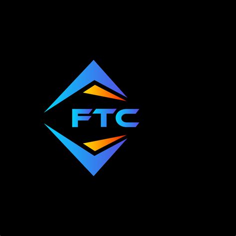 FTC abstract technology logo design on Black background. FTC creative ...