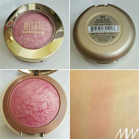 Milani Baked powder blush - Dolce Pink #milanicosmetics #swatches # ...