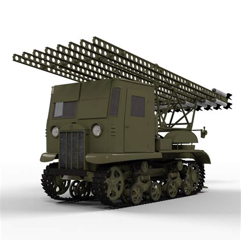 3d soviet katyusha rocket launcher model