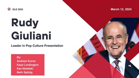 GLE2003G Rudy Giuliani Leadership Presentation | PPT