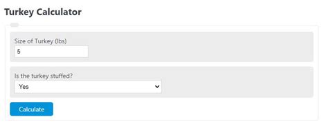 Turkey Calculator (Cook Time/Defrost Time/+ More) - Calculator Academy