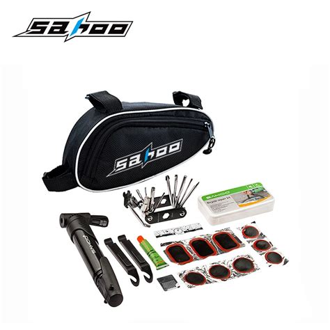 SAHOO 15 in 1 Cycling Bicycle Tools Bike Repair Kit Set with Pouch Pump ...