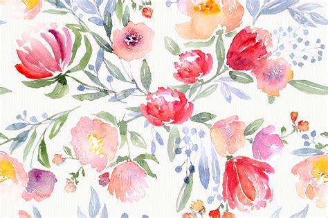 Watercolor Floral Pattern – Print A Wallpaper