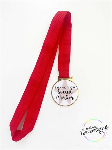 Thank You Social Worker Medal Best Social Worker Gift - Etsy