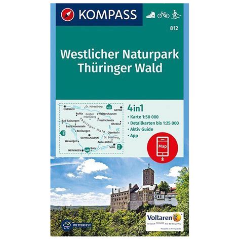 Kompass Westlicher Naturpark Thüringer Wald - Hiking Map | Buy online | Alpinetrek.co.uk