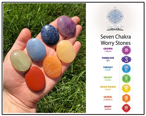 7 Chakra Palm Stones/7 Chakra Stones/Mini Worry Stones/Genuine | Etsy