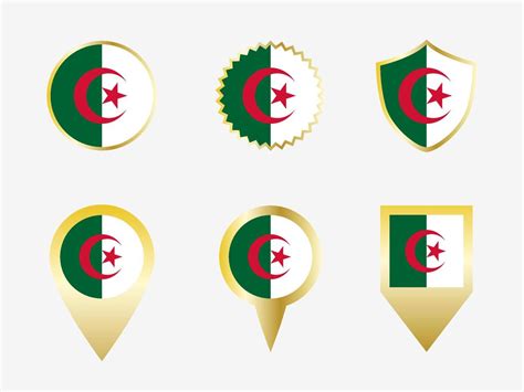 Vector flag set of Algeria. 22822502 Vector Art at Vecteezy