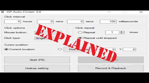 How to use the OP Auto clicker 3.0 - YouTube