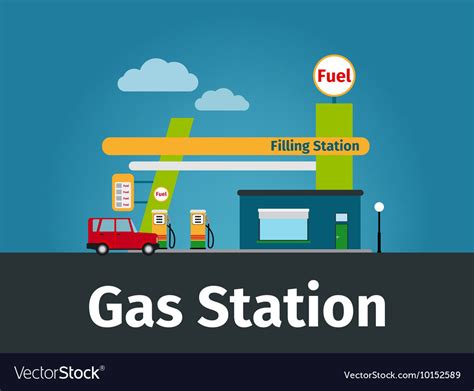 Gas station Royalty Free Vector Image - VectorStock