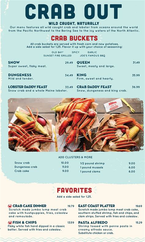 Joe’s Crab Shack Menu | OC Restaurant Guides