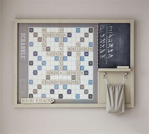 Oversized Wooden Scrabble Wall Game | Pottery Barn | Scrabble wall, Wall game, Scrabble