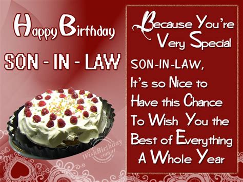 Birthday Wishes For Son In Law - Birthday Images, Pictures