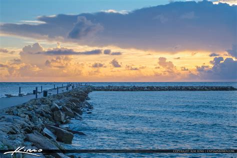 Fort Pierce Florida Inlet Jetty Park Sunrise | Royal Stock Photo