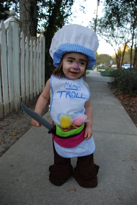 Toddler Costume. Creative,cheap , Homemade and very last minute. "Chef"the Bergen from Trolls ...