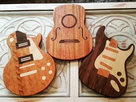 Beautiful Custom Cutting Boards Shaped Like Guitars