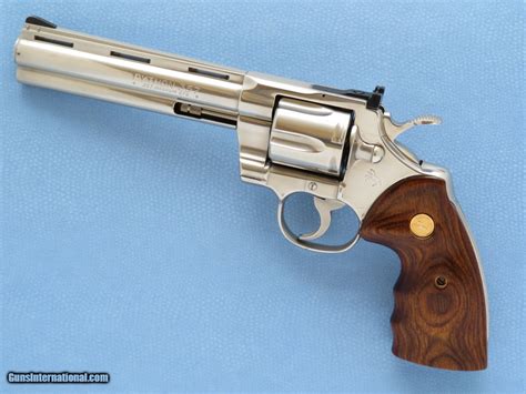 Colt Python, Cal. .357 Magnum, Nickel Finish, 6 Inch Barrel, 1980 ...