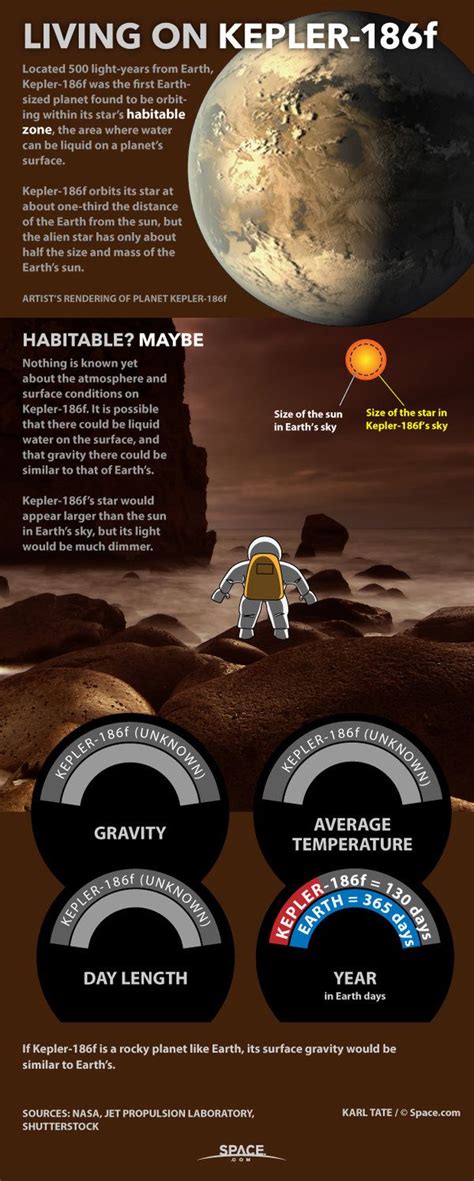 Living on an Alien Planet: Exoplanet Kepler-186f (Infographic) | Alien planet, Space facts, Planets