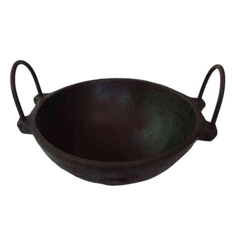 Cast Iron Kadai Medium Size 3.6kg (unseasoned) – Authentic Kerala