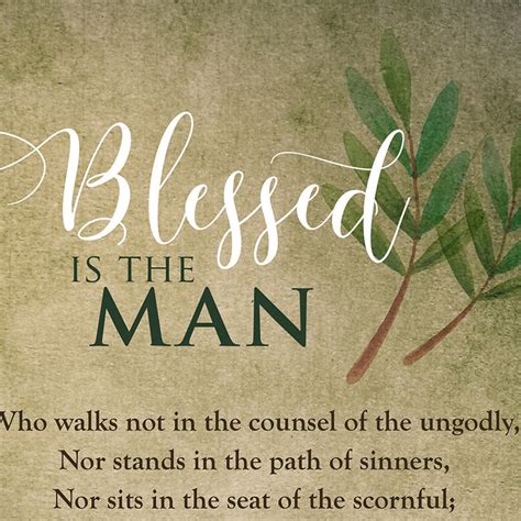 Psalm 1:1-3 Blessed is the Man Shall Prosper Father's Day verse Extra KJV Version Included ...