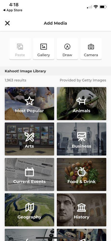 Kahoot iOS app screenshots