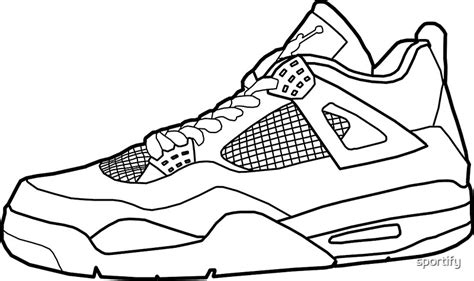 "Jordan 4 sneaker outline" Stickers by sportify | Redbubble