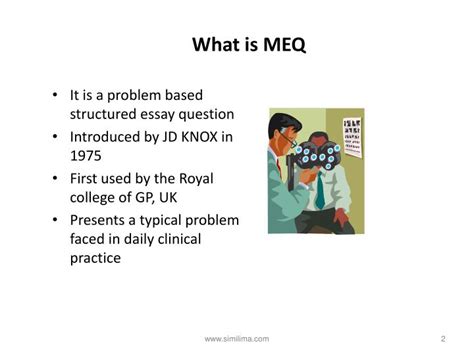 PPT - MEQ; Modified Essay Questions PowerPoint Presentation - ID:2673322