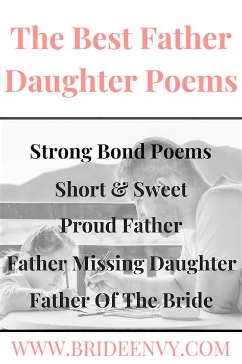 14 Father Daughter Poems For The Father Of The Bride [Copy & Paste]