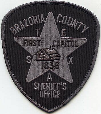 BRAZORIA COUNTY TEXAS TX subdued SHERIFF POLICE PATCH | eBay