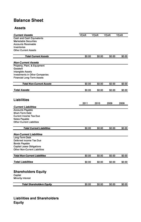 38 Free Balance Sheet Templates & Examples ᐅ TemplateLab